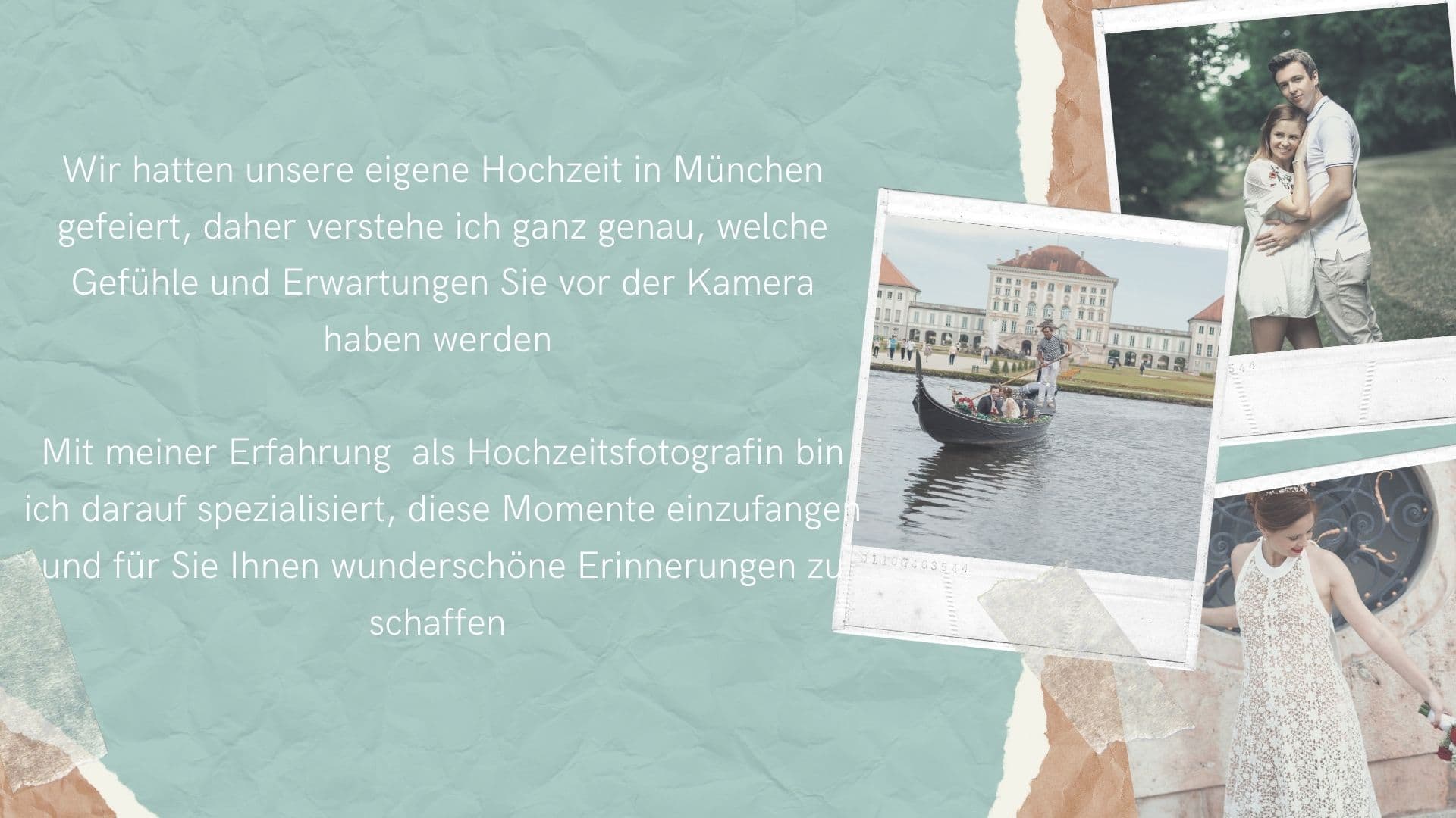 Hochzeitspaar am Schloss Nymphenburg in München