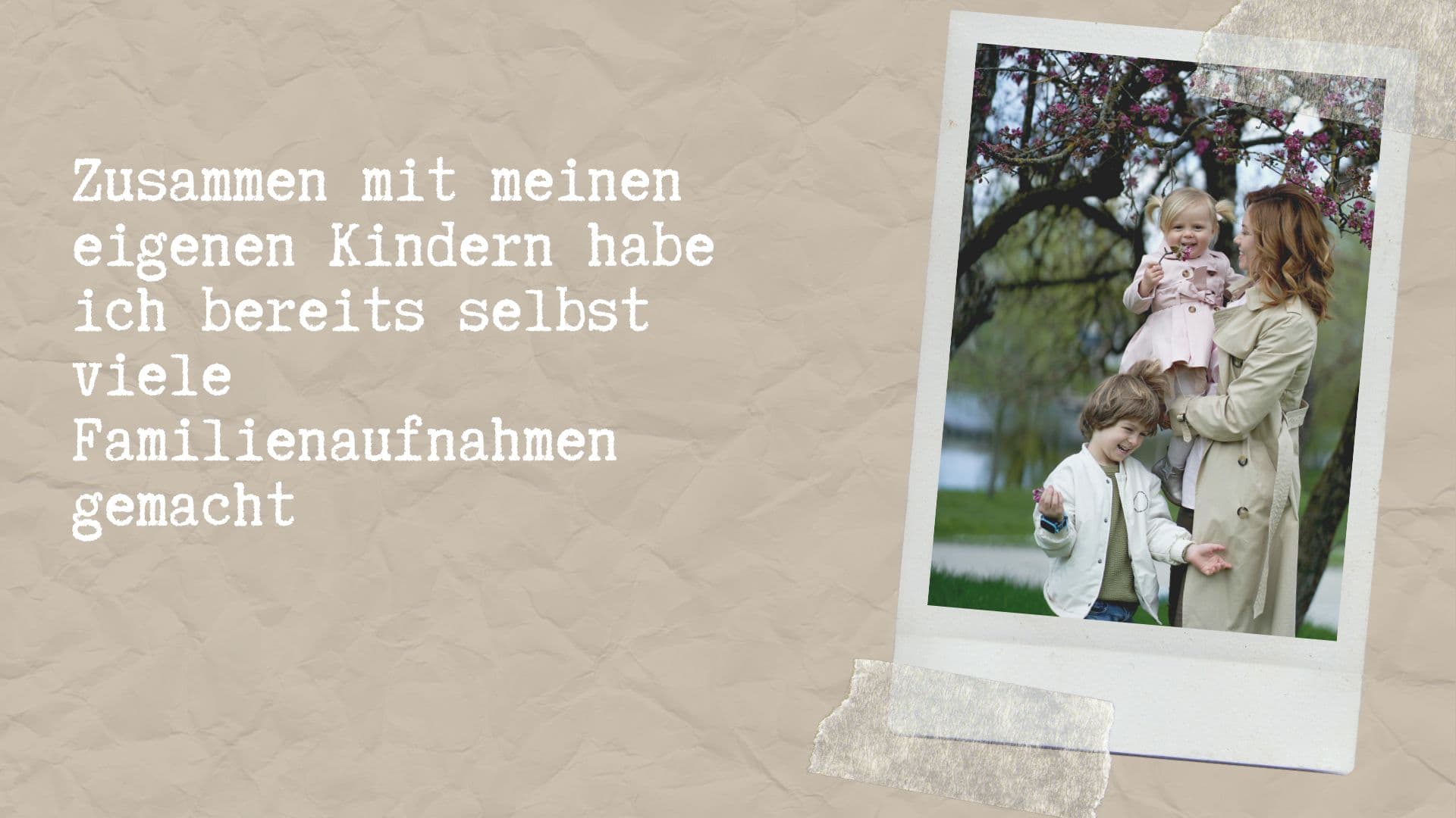Familienaufnahmen mit den eigenen Kindern